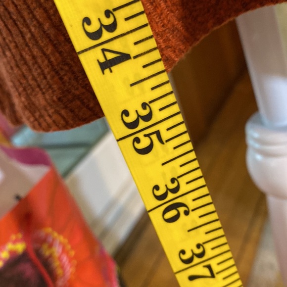 FOREVER 21 RIBBED SLEEVELESS MOCK TURTLENECK MINI DRESS ORANGE - Picture 8 of 11